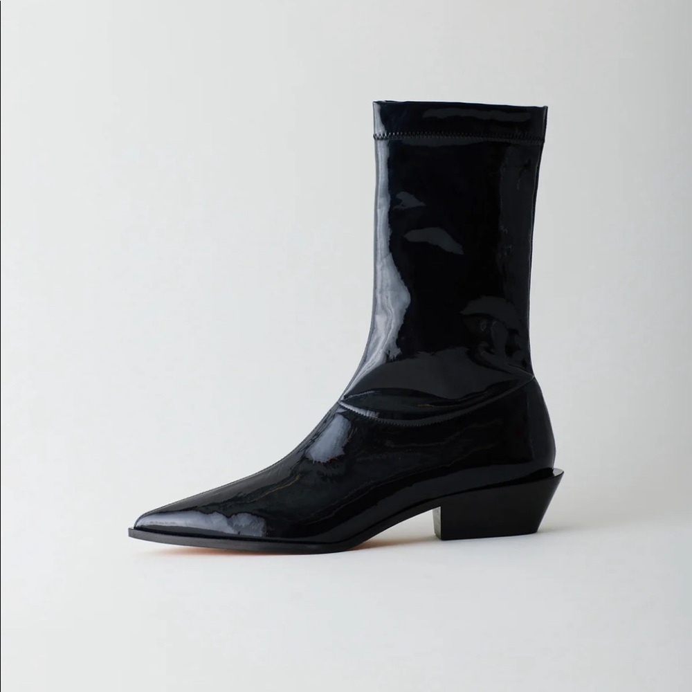 Tibi // Leo Patent Leather Low Boot